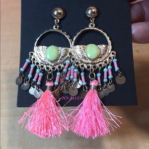 3/$12 New hypo allergenic statement tassel statement dangle earring